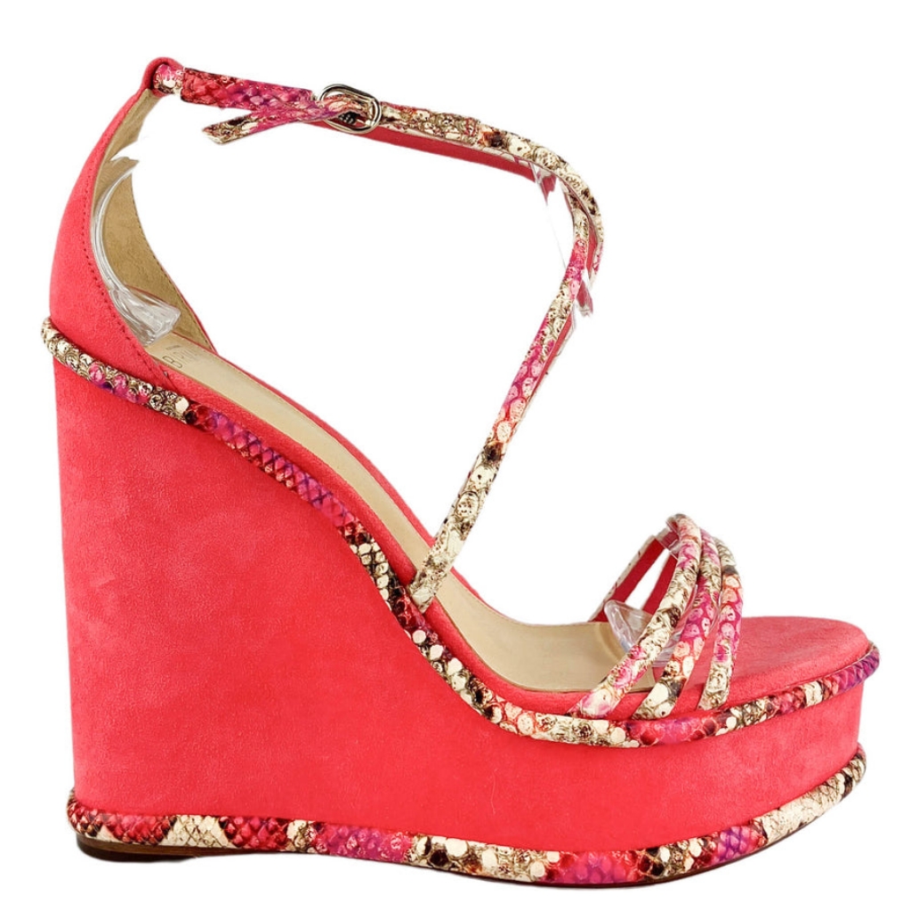 Sz 38 Nib $625 Alexandre Birman Snake Trim Wedges